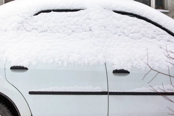 Heavily Snow Covered Car — Stock Photo, Image