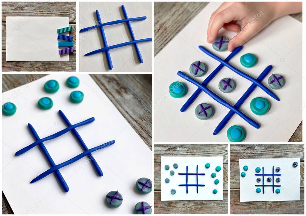 TIC TAC toe is a craft game made of plasticine.