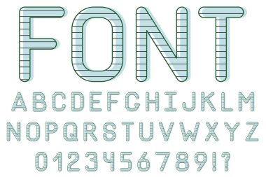 El Modern latin alfabesi, büyük harfler, semboller çizin. Yazı tipi.