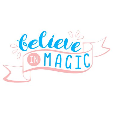  Yazıt - Sihre inanır. Yazı tasarımı. El yazısı tipografi. Vektör