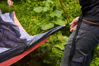 bir çadır, bir kamp turist çıkarmak