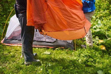 bir çadır, bir kamp turist çıkarmak