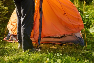 bir çadır, bir kamp turist çıkarmak