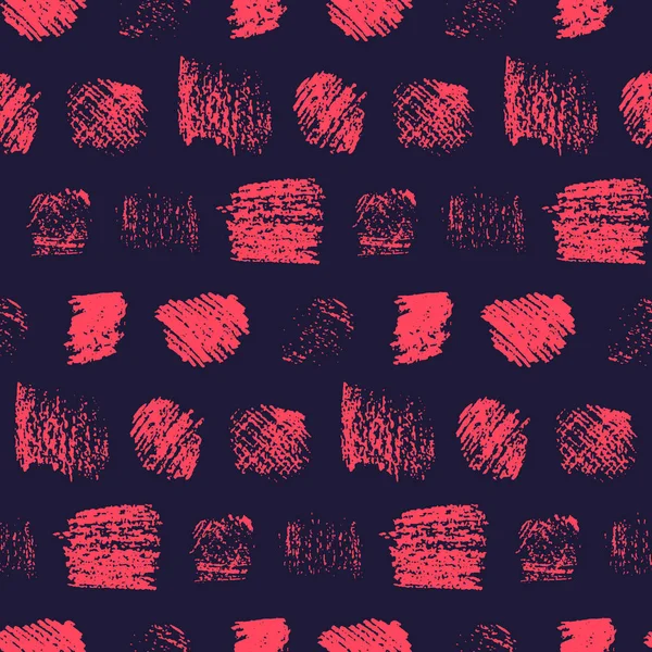 Grunge oscuro rojo sobre negro rayado cuadrados patrón — Vector de stock