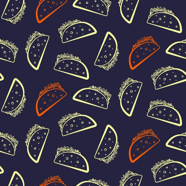 Sarı ve kırmızı tacos koyu örnek üzerinde kontrast