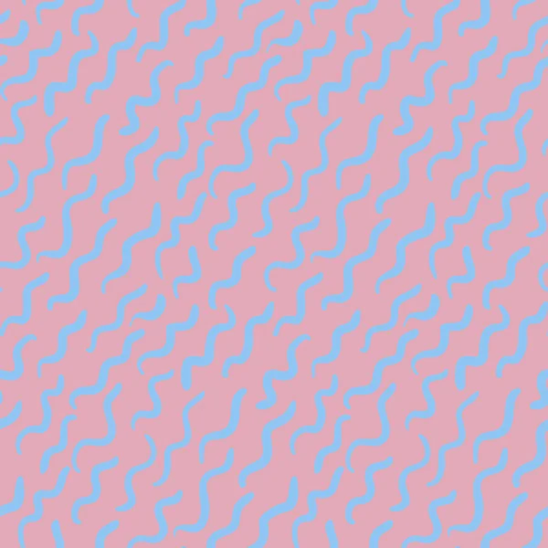 Abstrakte psychedelische Muster mit kurzen Wellenlinien — Stockvektor