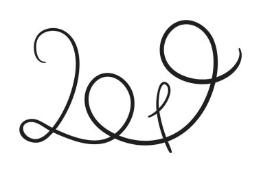 Yeni yıl 2019 numarası ile yazı doodle