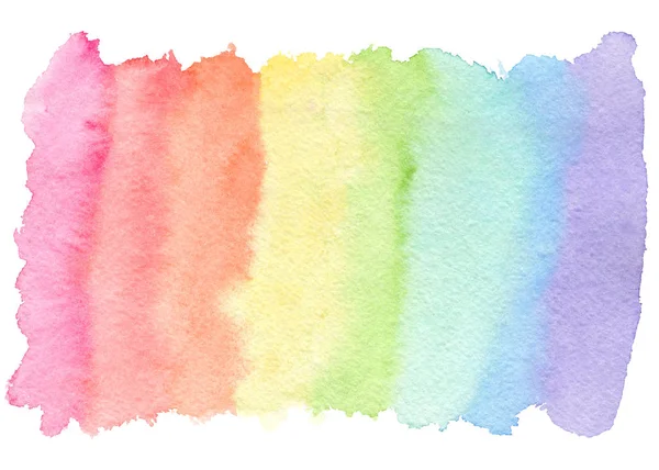부드러운 무지개 색 수채화 blob — 스톡 사진