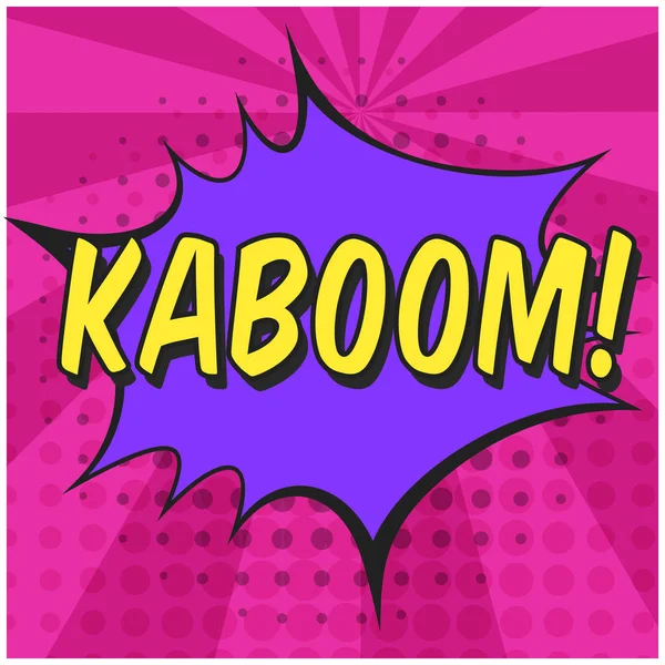 Яркий пузырь речи с текстом KABOOM — стоковый вектор