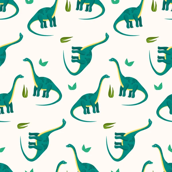 Sevimli çizgi diplodocus desen için çocuklar Tekstil