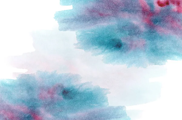 Abstrakt bakgrund med blå vattenfärg fläckar — Stockfoto
