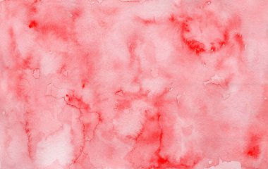 Parlak kırmızı sulu boya arka plan el boyalı