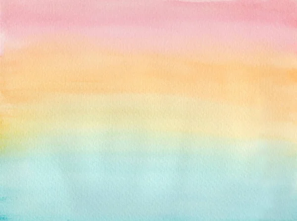 Gradient blue, orange and pink watercolor — Stock Photo, Image