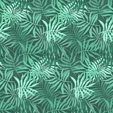 Fern tropikal karışıklık ile yeşil desen bırakır