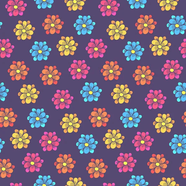 Çocukça desen renkli çiçekli