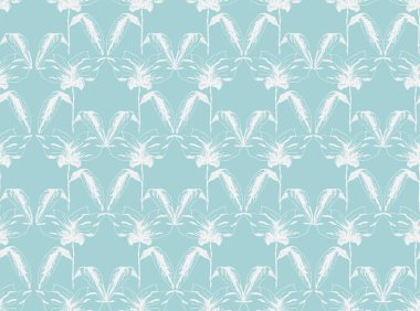 Beyaz kabataslak çiçekler ile Ihale teal desen