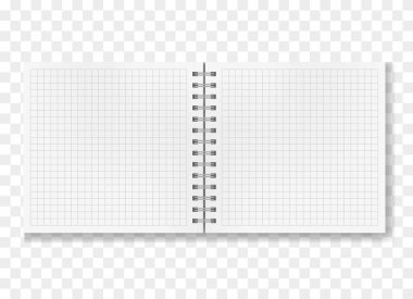 Açılan gerçekçi kare kurallı defter mockup
