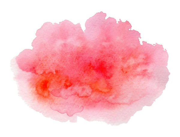 밝은 표현 적색과 분홍색 수채화 방울 — 스톡 사진