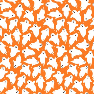 Küçük dans hayaletler ile Sevimli turuncu desen