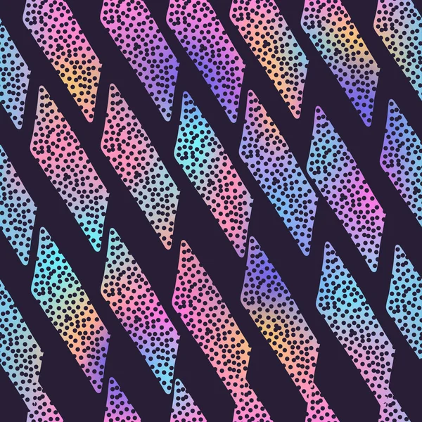 Abstrakt trendigt mönster med färg Doodle former — Stock vektor