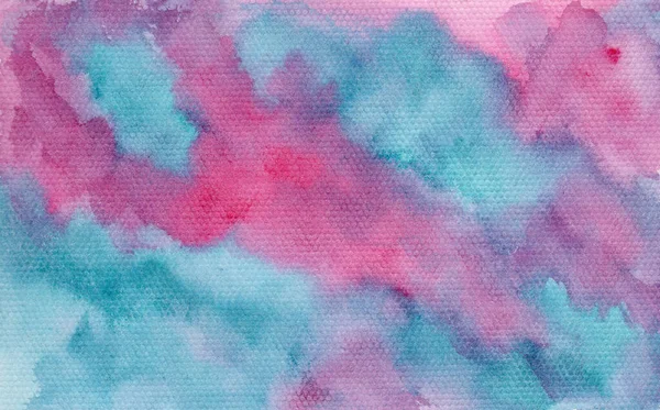 Expressivo azul e rosa aquarela céu fundo — Fotografia de Stock
