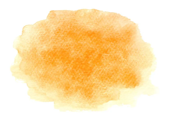 Tache d'aquarelle orange fraîche expressive lumineuse — Photo