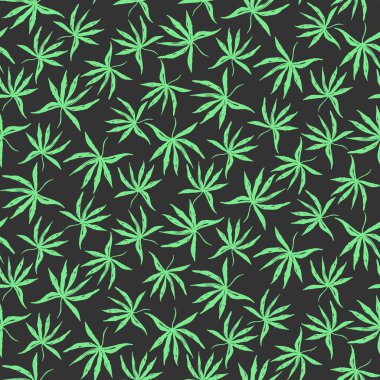 Karanlık el çizilmiş mürekkep tropikal ot desenleri