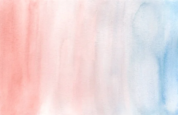 Tender light gradient blue and coral watercolor — Stock Photo, Image