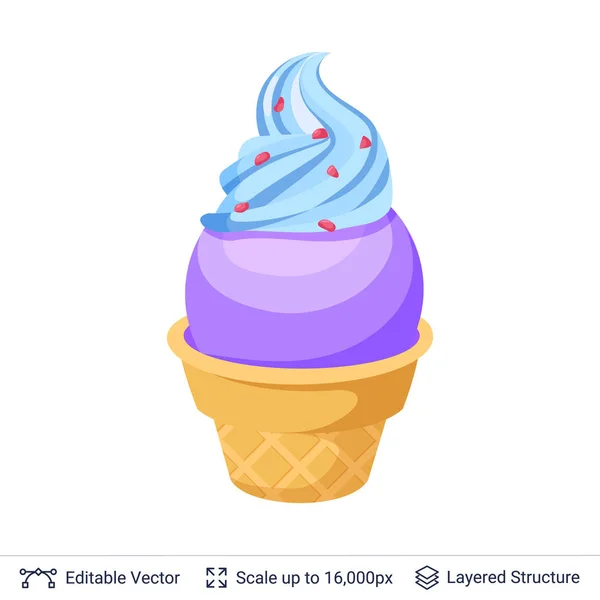 Zmrzlina, osvěžující dezert. — Stockový vektor