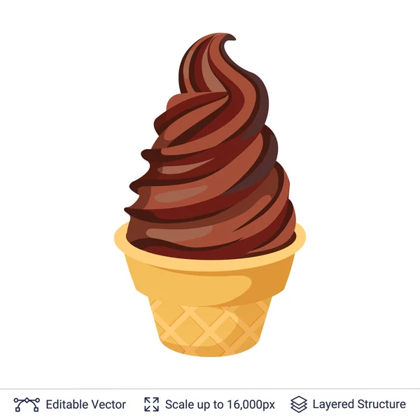 さわやかなデザート アイス クリーム. — ストックベクタ
