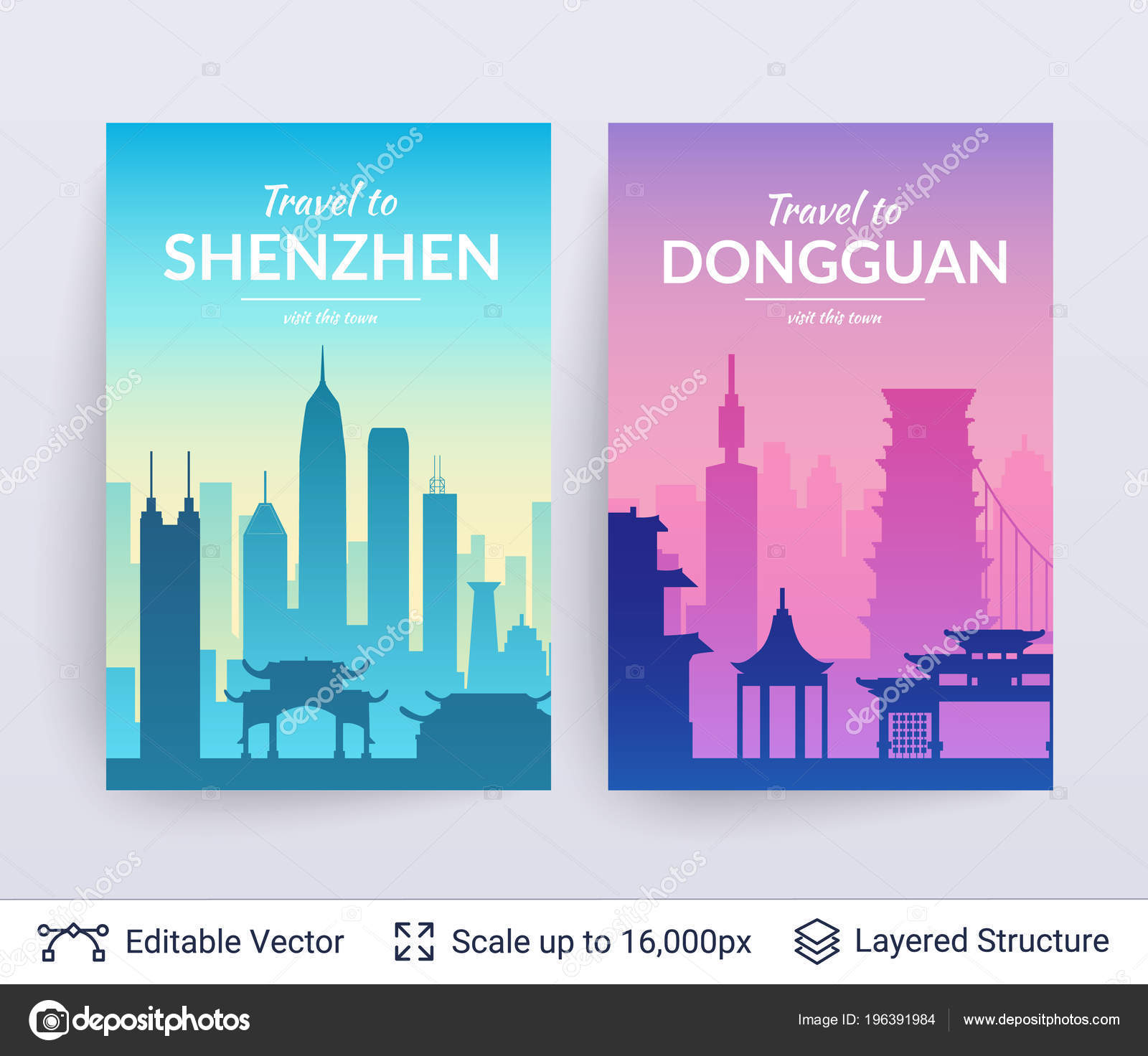 flat well known silhouettes vector illustration easy edit flyers web