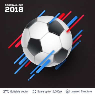 FIFA Dünya Kupası 2018 afiş kavramı.