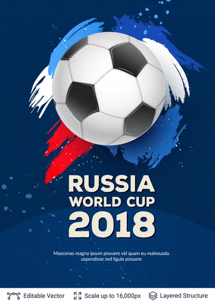 Bannerkonzept der FIFA WM 2018. — Stockvektor