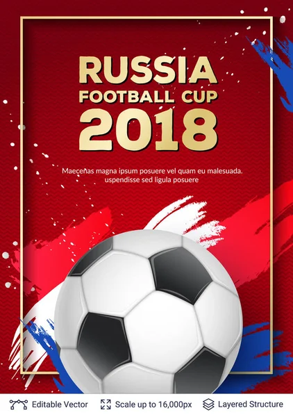 FIFA World Cup 2018 Banner Concept. — Stock Vector