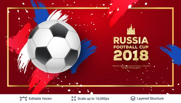 FIFA World Cup 2018 Conceito de bandeira . —  Vetores de Stock