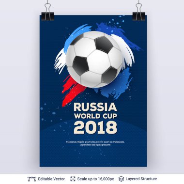 FIFA Dünya Kupası 2018 afiş kavramı.