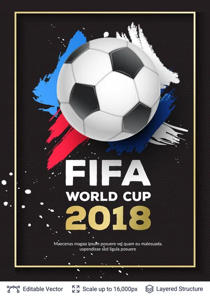 Coupe du Monde FIFA 2018 Bannière Concept . — Image vectorielle