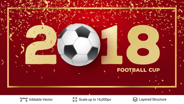 Coppa del Mondo FIFA 2018 Banner Concept . — Vettoriale Stock