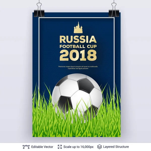 FIFA Παγκόσμιο Κύπελλο 2018 Banner έννοια. — Διανυσματικό Αρχείο