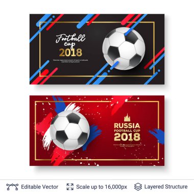 FIFA Dünya Kupası 2018 afiş kavramı.