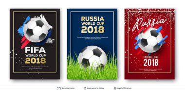 FIFA Dünya Kupası 2018 afiş kavramı.