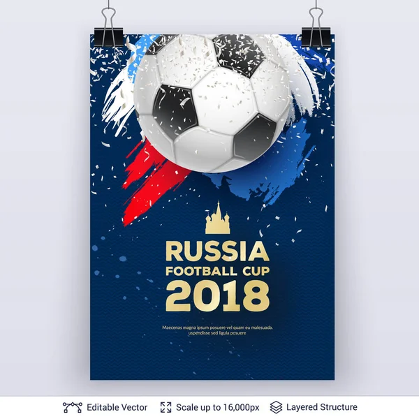 Coppa del Mondo FIFA 2018 Banner Concept . — Vettoriale Stock