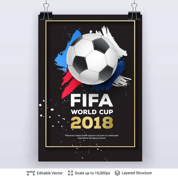 Coppa del Mondo FIFA 2018 Banner Concept . — Vettoriale Stock