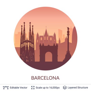 Barcelona ünlü city scape.
