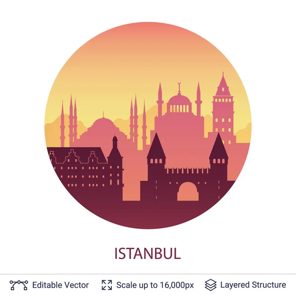 Знаменитый Стамбул . — стоковый вектор