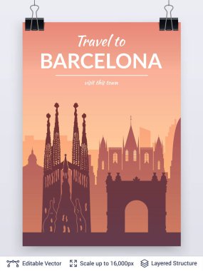 Barcelona ünlü city scape.