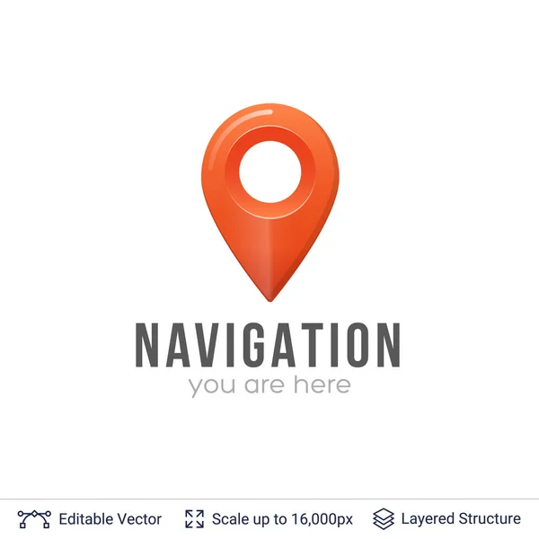 Mapa ponteiro de localização. — Vetor de Stock