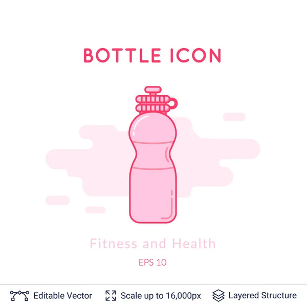 Icono de la botella de deporte aislado en blanco . — Vector de stock