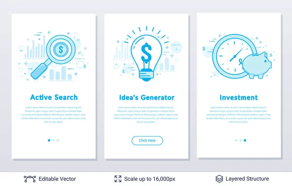 Idea and investment symbols. — Stock Vector