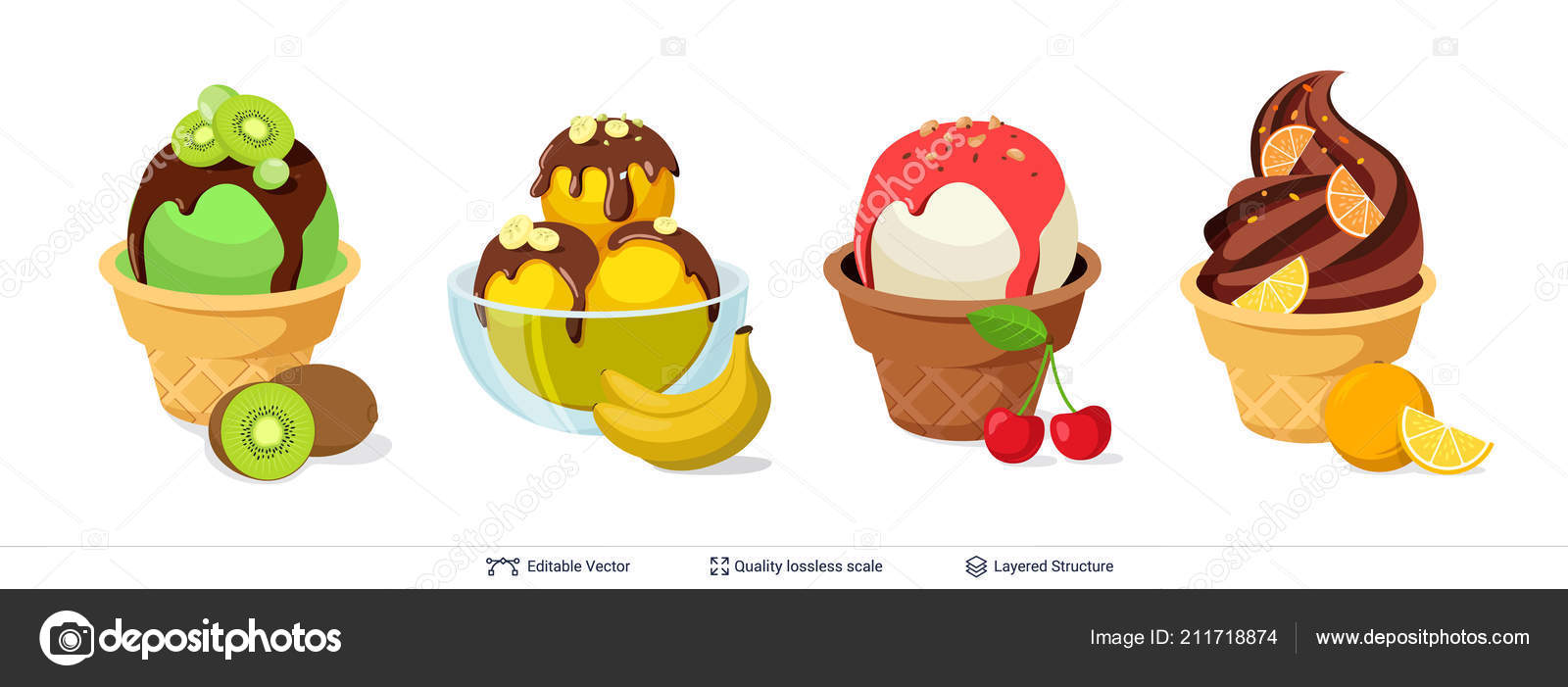 Fruity desserts Vector Art Stock Images | Depositphotos Fruity desserts Vector Art Stock Images | Depositphotos